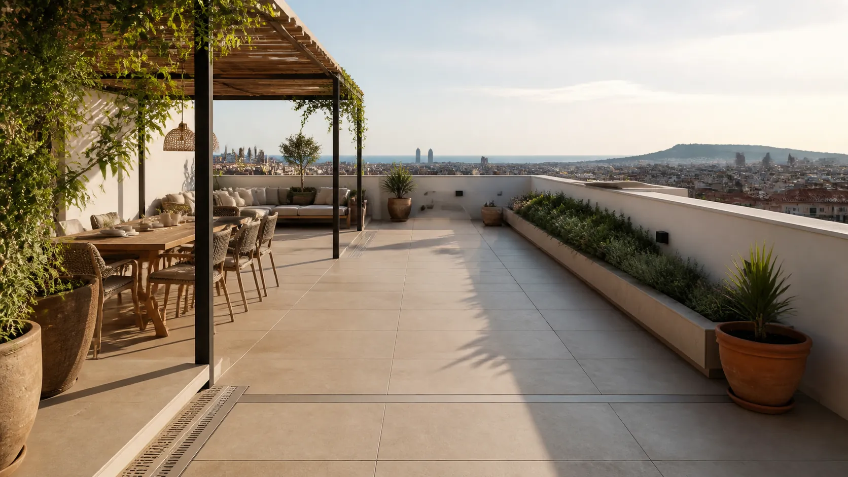 Terrassa impermeabilitzada amb paviment exterior